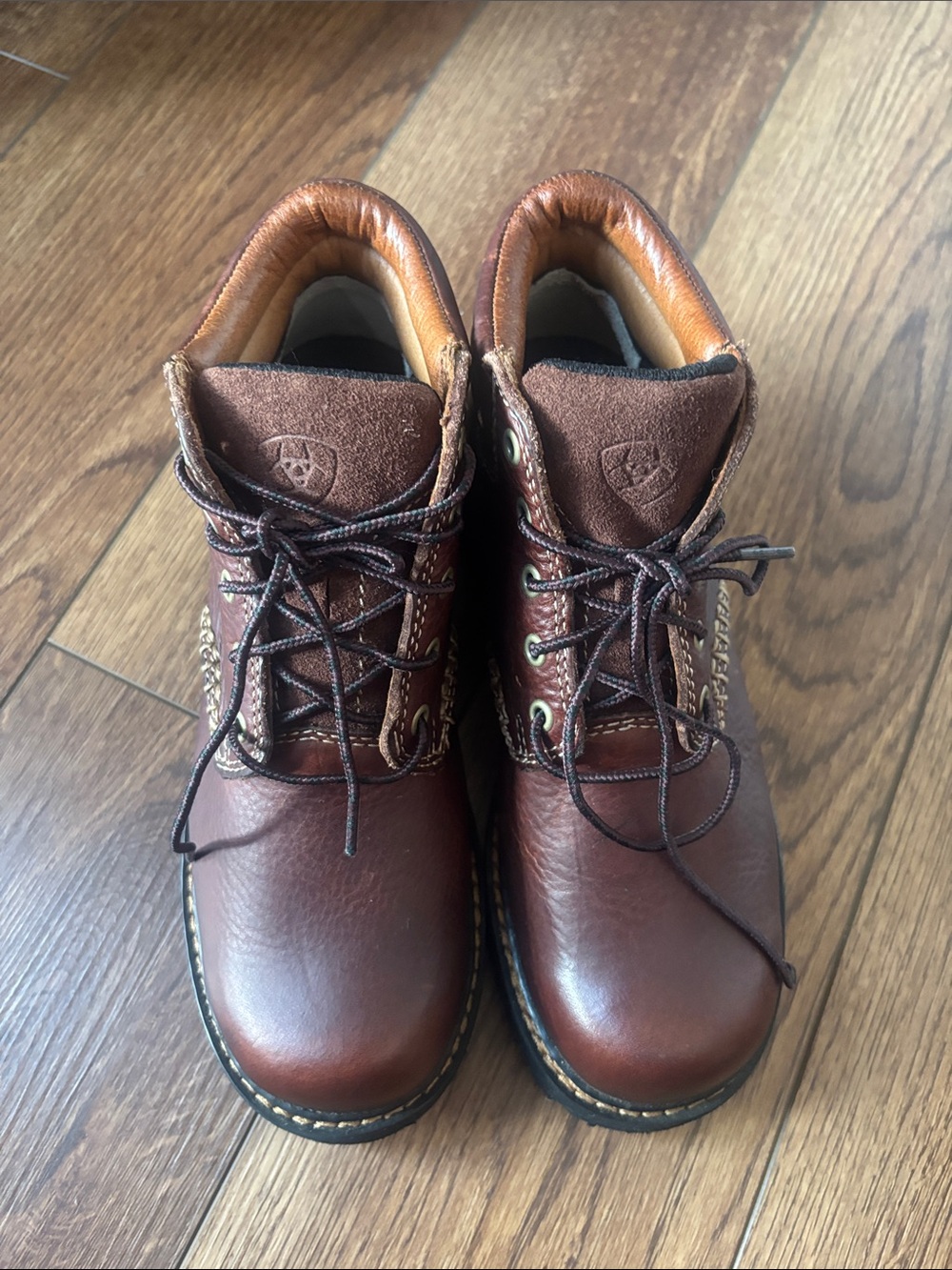 Ariat Leather Canyon composite toe Brown Leather Lace-Up Work Boots 6.5 shoe New